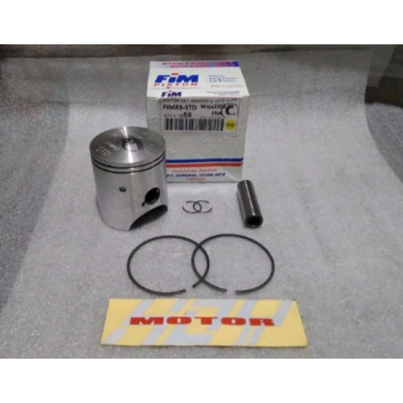 Seher Kit Piston Kit Fim Piston Kawasaki Ninja 150 R RR 2 Tak Pen Pin 15 Diameter 59 Fim 83-STD Kawa