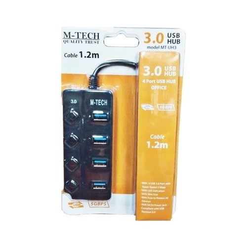 M-Tech Hub USB 3.0 4 Port Switch MT-UH3 USB HUB 3.0 ORIGINAL MTECH