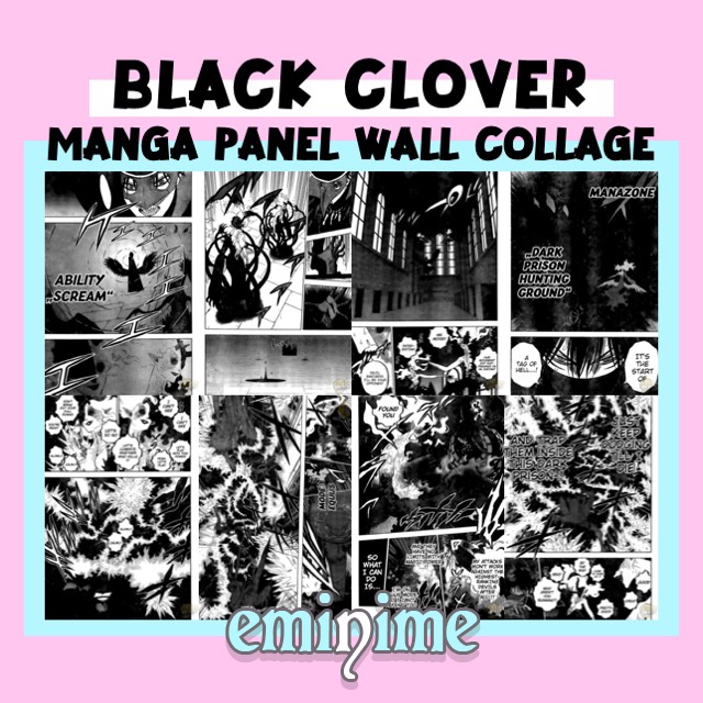 POSTER MANGA BLACK CLOVER - Anime Wall Decor Panel Komik Dekorasi Hiasan Dinding