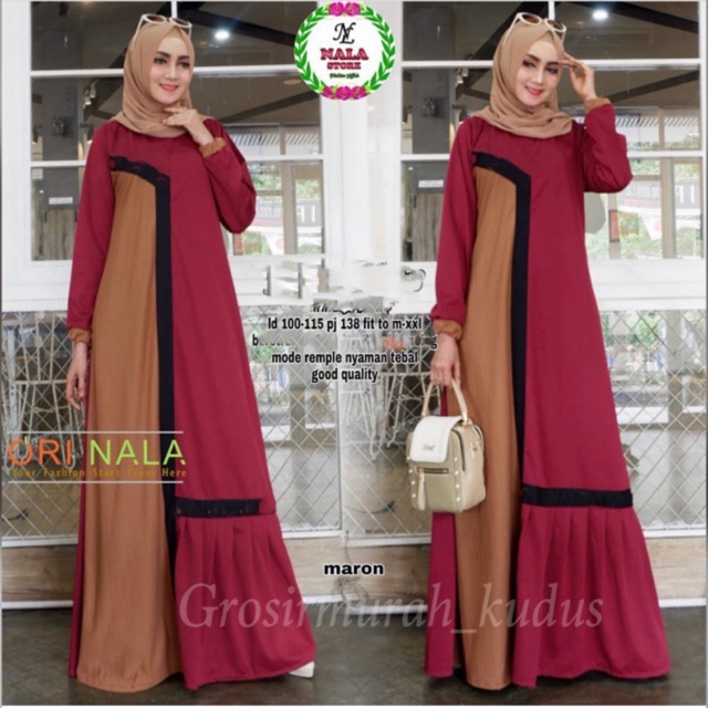 1kg 3pcs Dressy Jumbo Gamis Moscrepe Premium Terlaris Shopee Indonesia