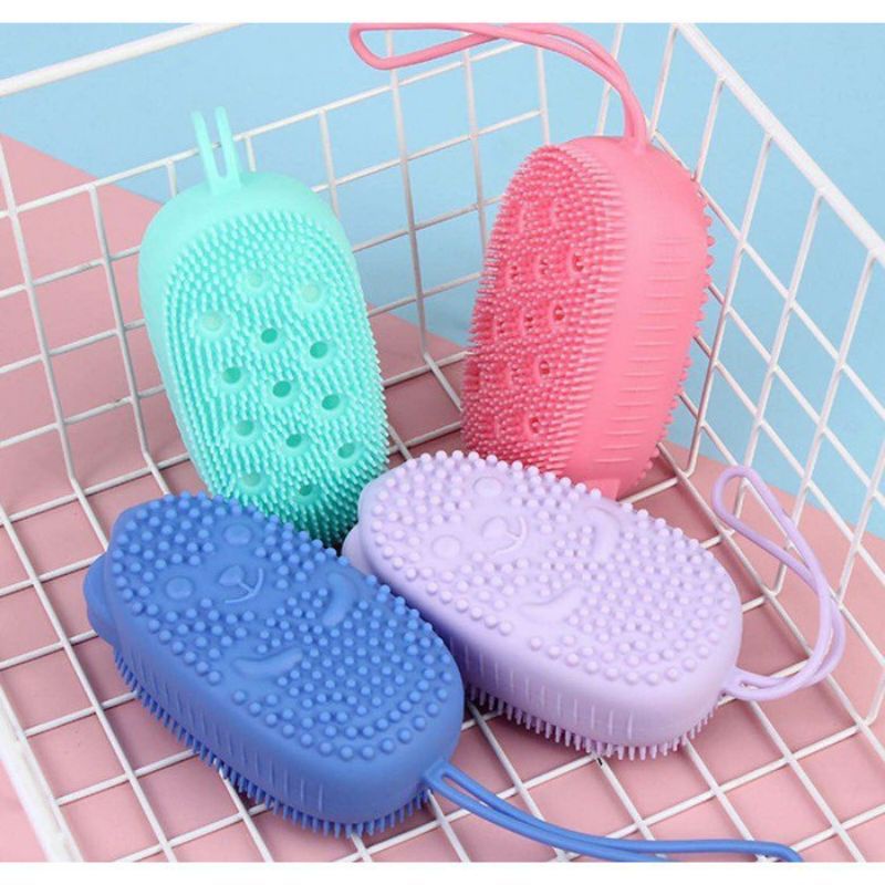 SPONS MANDI 2IN1 SABUN CAIR BATANG BATH BRUSH SPON SERBAGUNA