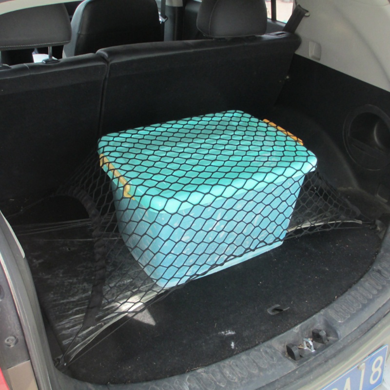 Cre Jaring Mesh Nilon Elastis Penyimpanan Muatan Bagasi Mobil Universal 100x70cm Dengan 4 Kait