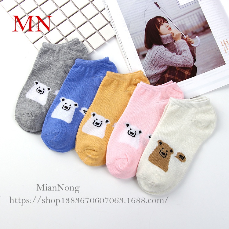 VS - Kaos Kaki Ankle Cute Kaos Kaki Pendek Polos dan Motif Semata Kaki Import Murah Motif Polos