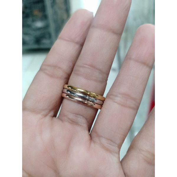 CINCIN TITANIUM 1SET ISI 3PC GOLD SILVER ROSEGOLD