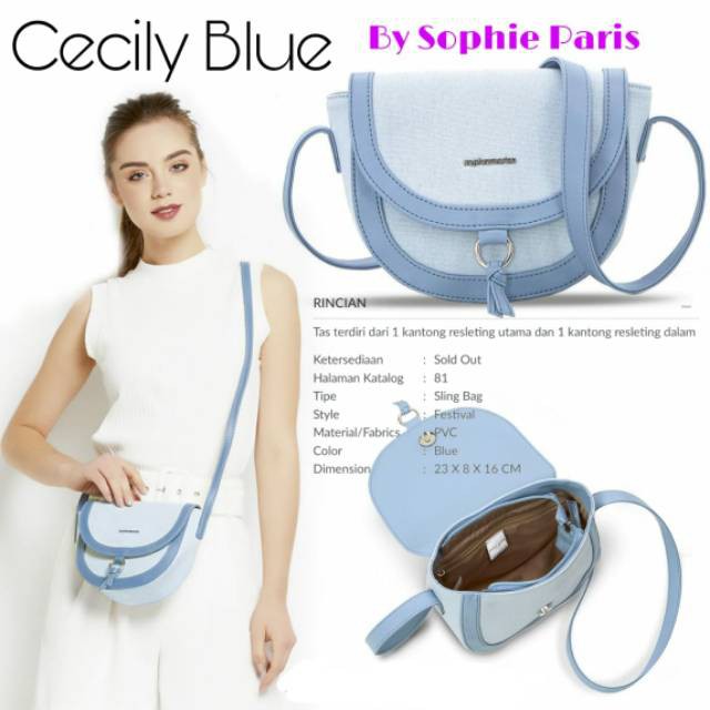 PROMO TAS CELILY BLUE SOPHIE TERMURAH