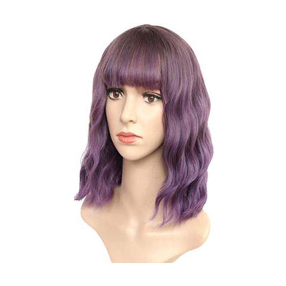 Wig / Rambut Palsu Wanita Model Panjang Bergelombang Dengan Poni Untuk Cosplay / Halloween