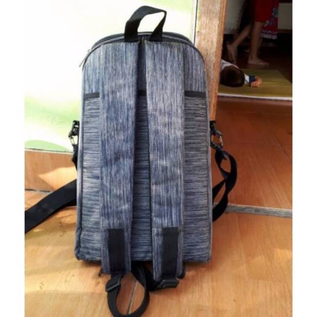 Tas punggung bisa di slempang 099 canvas salur