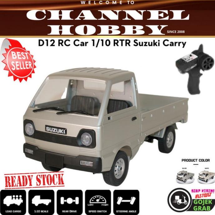WPL D12 RC Car 1/10 / D12 Rc Drift Suzuki Carry Pickup / Mobil Rc