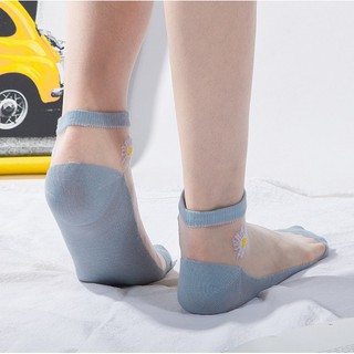 POKY - Kaos Kaki Transparan - Kaos Kaki Wanita / Kaos Kaki Bunga / Socks K5010