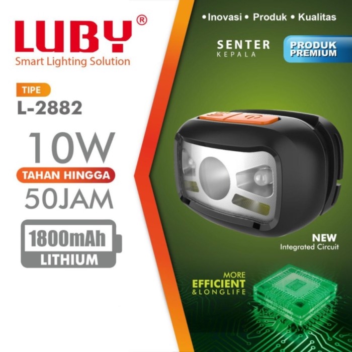 Senter Kepala Luby L 2882 10Watt Recharger