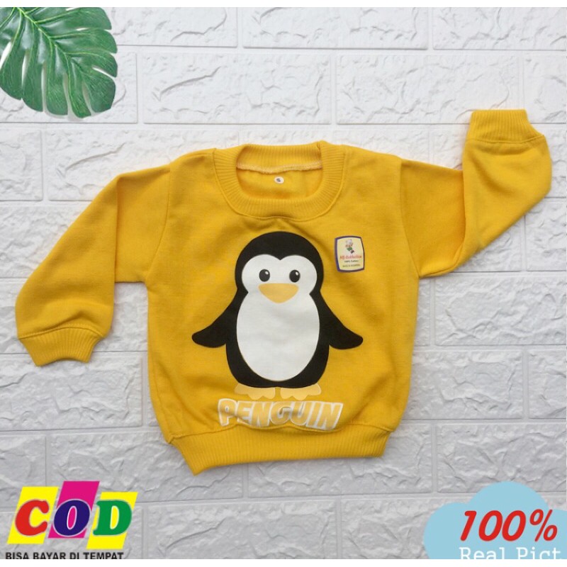 sweater bayi jaket bayi karakter penguin almeera baby and kids