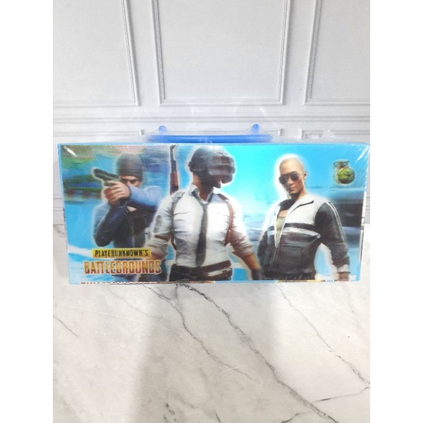 kotak pensil KODE 3 TINGKAT metalik 3dimensi/pencil case password/kotak pin-PUBG 3D