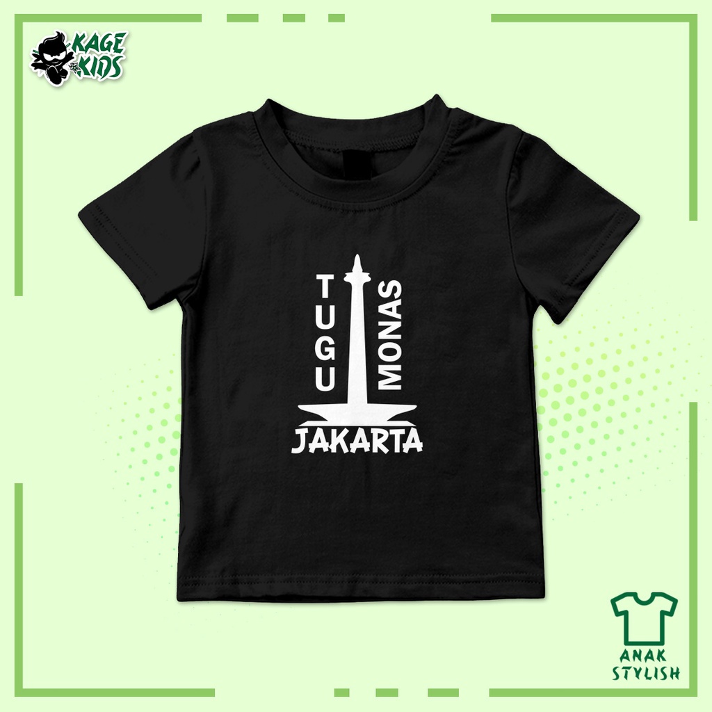 Kaos Distro Anak TUGU MONAS Laki Laki dan Perempuan / Umur 1-10 Tahun / Custom Request / Terlaris / 