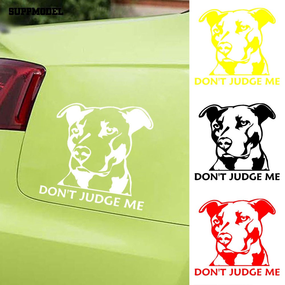 Pitbull Stiker Gambar Anjing Don T Judge Untuk Dekorasi Truk