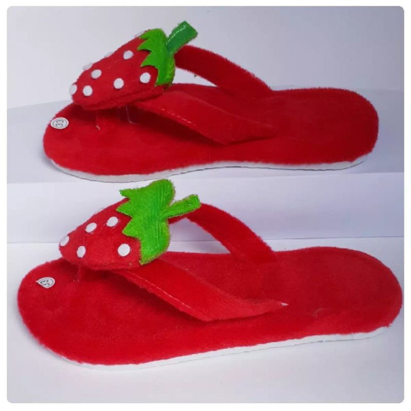 Sandal Anak Perempuan Boneka Strawberry Lucu