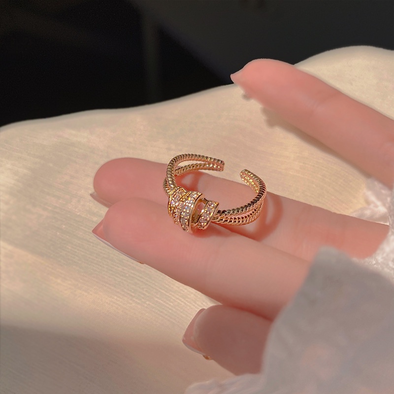 Cincin Model Terbuka Adjustable Gaya Korea Untuk Wanita