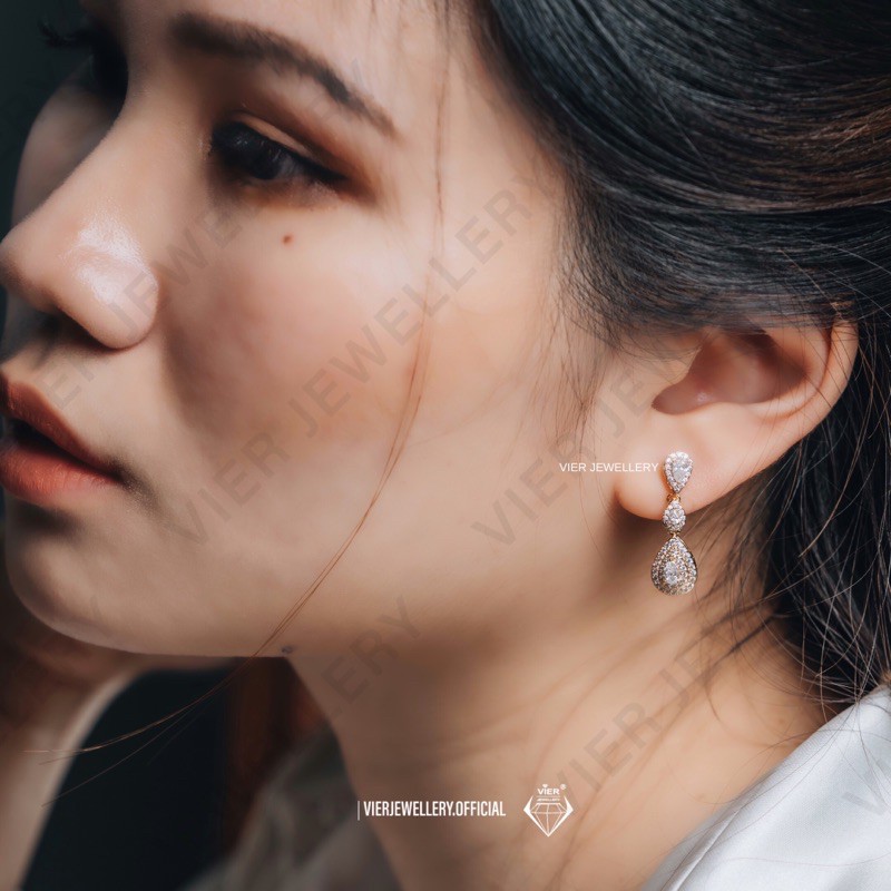 Vier Edition Earrings 13001 / Anting Pesta Replika Berlian Crystal Zirconia