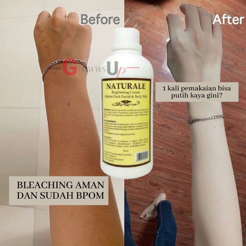 BLEACHING BADAN NATURALE 500GR ORIGINAL - PEMUTIH BADAN PERMANEN - BLEACING BADAN PEMUTIH KULIT