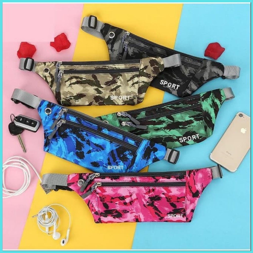 Tas pinggang army high running belt murah slempang cowok olahraga slempang pria branded import