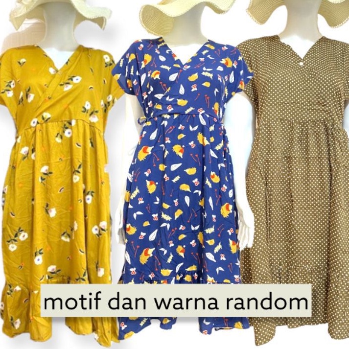 Dress Kimono bahan rayon (Motif Random)