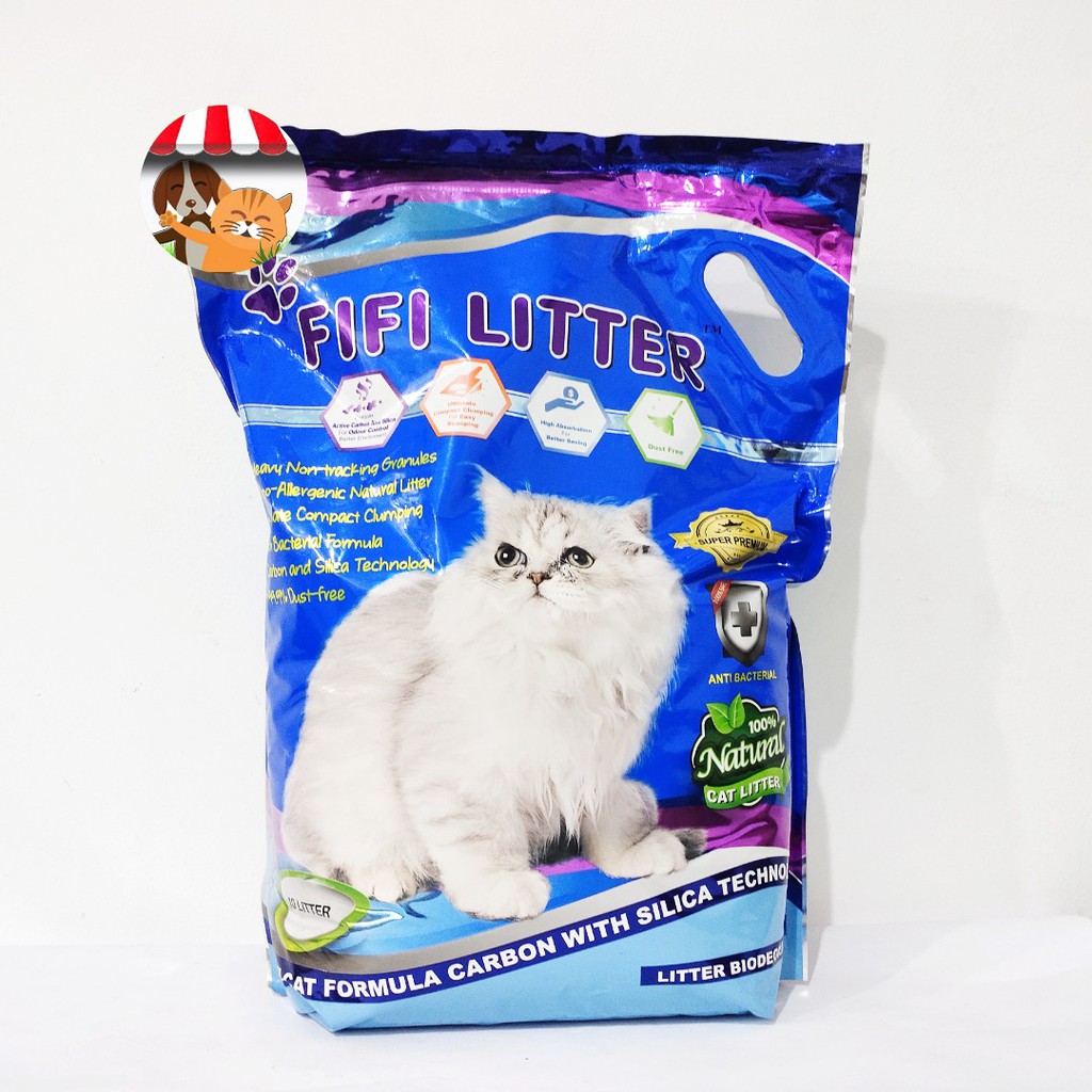 10Liter FIFI Cat Litter Silica 10Lt Pasir Gumpal Kucing 10 Liter