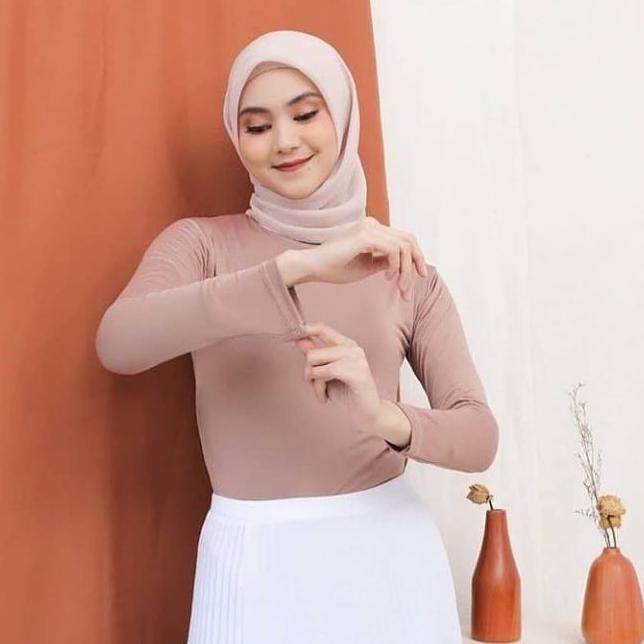 Manset Baju Polos Lengan Panjang Wanita - Dalaman Baju Wanita Spandek