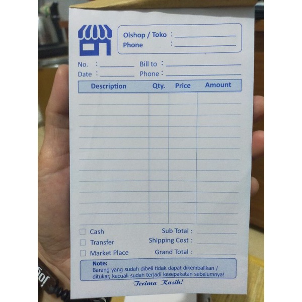 

Buku Nota Olshop/Toko | Nota 2 Ply