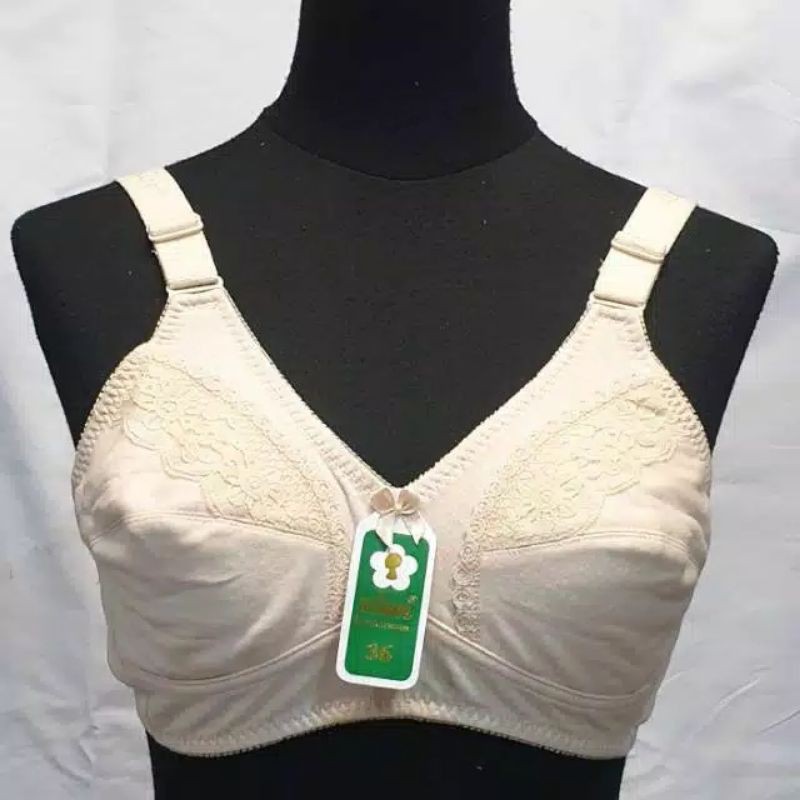 Bra BH PLUM 059 ORIGINAL  I COKLAT HITAM I Tanpa Kawat I Tanpa Busa I katun bra katun bra wanita bra