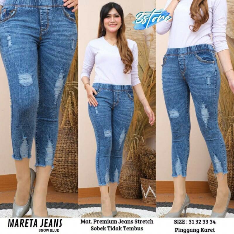 SIZE 28-42!! MARETA JEGGING 7/9 MATT JEANS SNOW