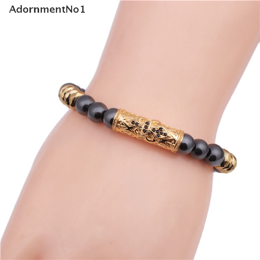 (AdornmentNo1) Gelang Tangan Batu Hematite Magnetik Untuk Terapi Kesehatan