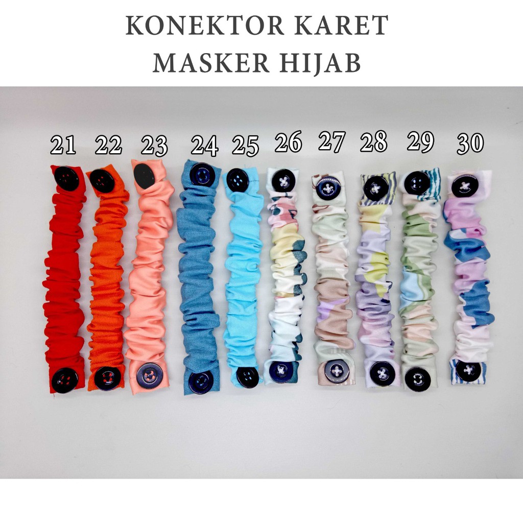 Arnis Pengait Karet Tambahan Untuk Masker HIjab Connector Konektor Masker Karet Tambahan Masker COD