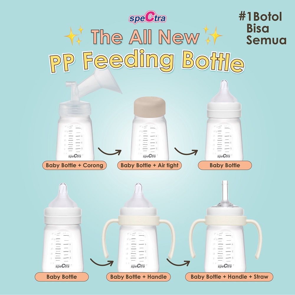 Spectra Feeding Bottle PP 160ml Botol Susu Bayi Premium Polypropylene