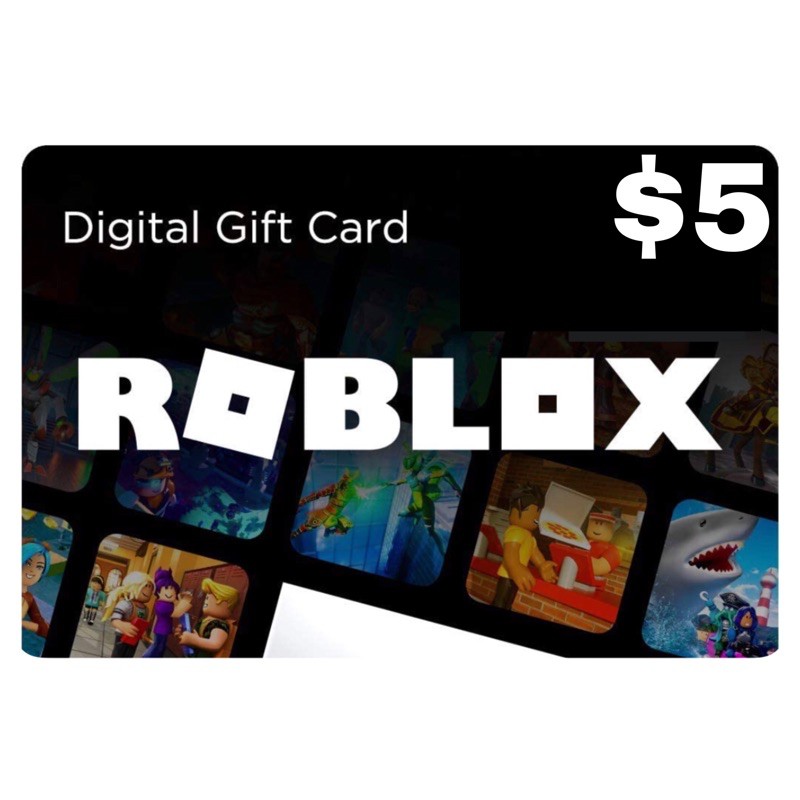 Roblox 5 Gift Card Robux Digital Code Voucher Game Card Shopee Indonesia - $5 roblox card