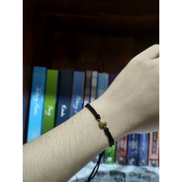 Gelang Love Bronze Benang Rajut polyester