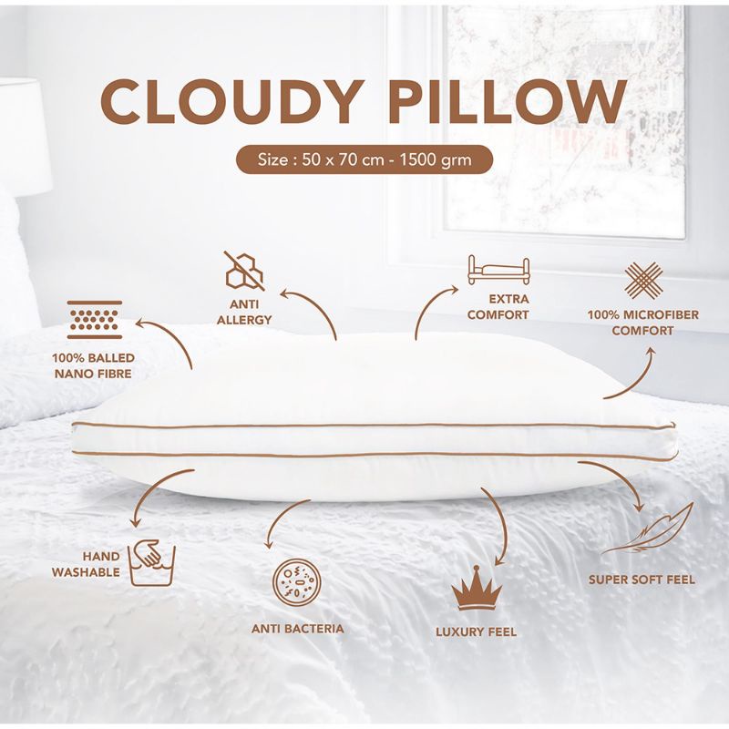 King Rabbit Cloudy Pillow / Bantal Kepala 50x70 cm  / Guling