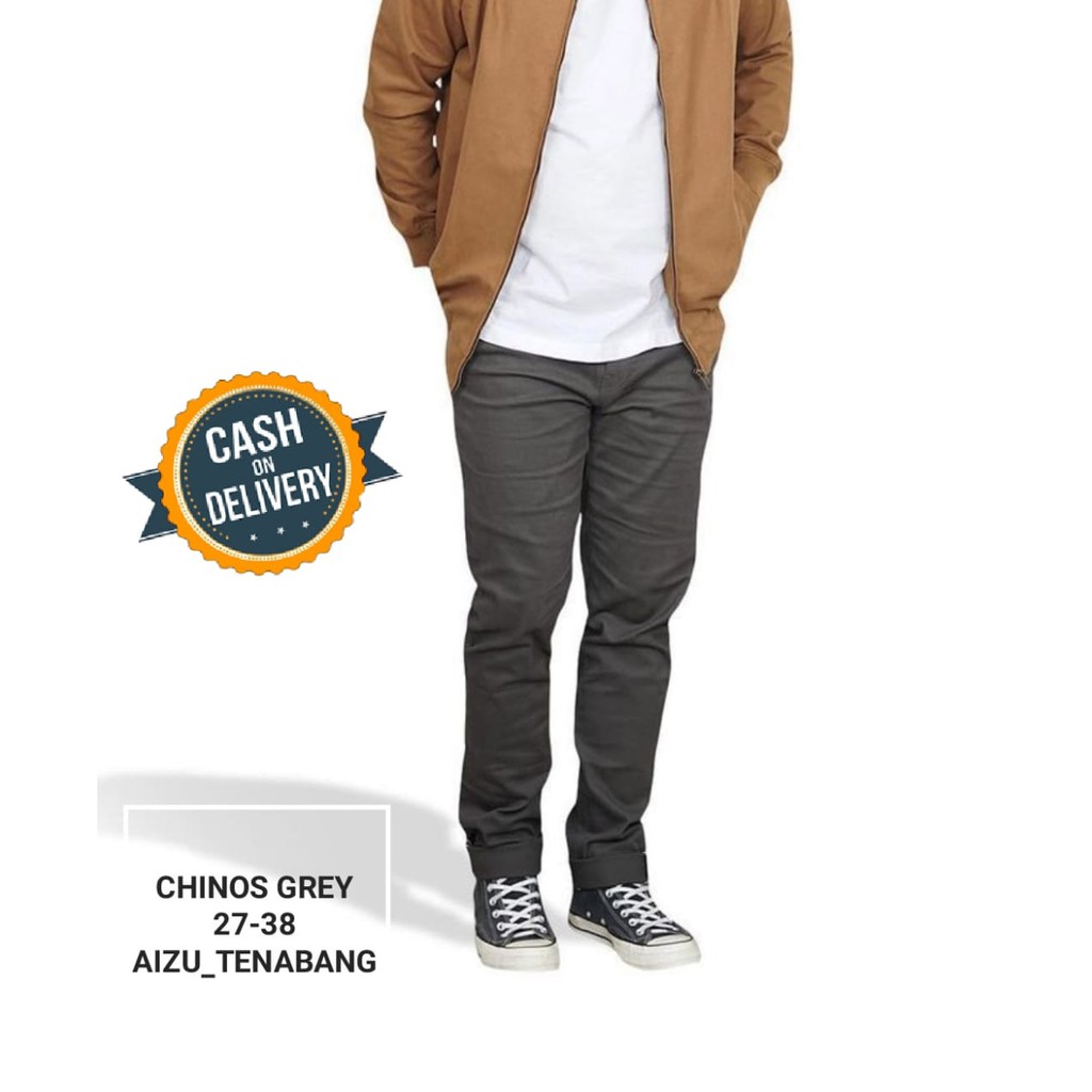 CELANA PRIA CHINO  GREY (ABU) SLIM FIT