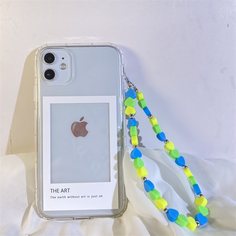 Tali Lanyard Manik-Manik Mutiara Akrilik Warna-Warni Anti Hilang Untuk Case Hp