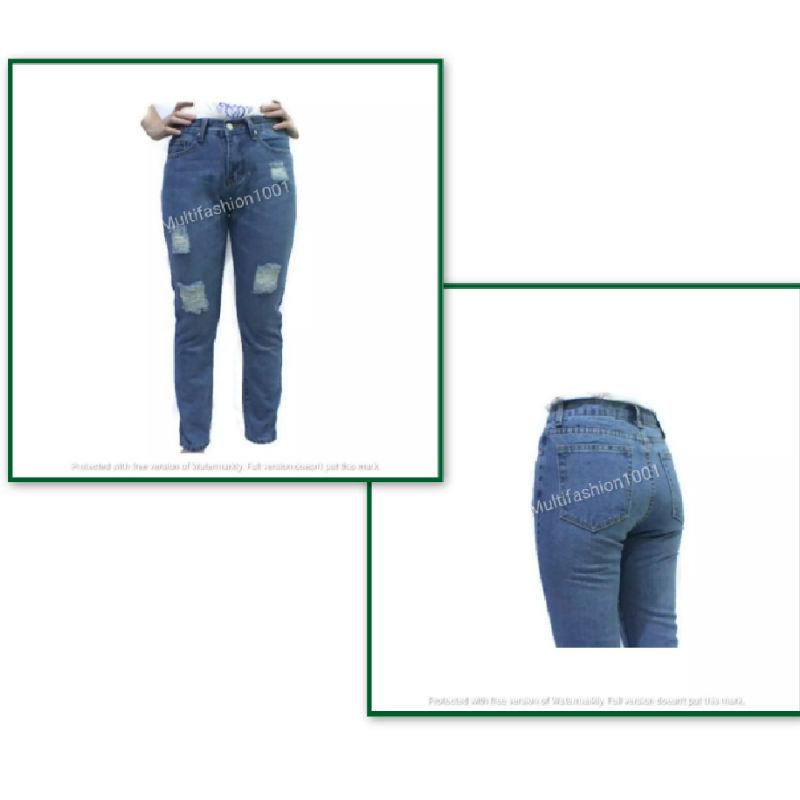 celana jeans panjang wanita / celana jeans biru wanita / celana jeans
