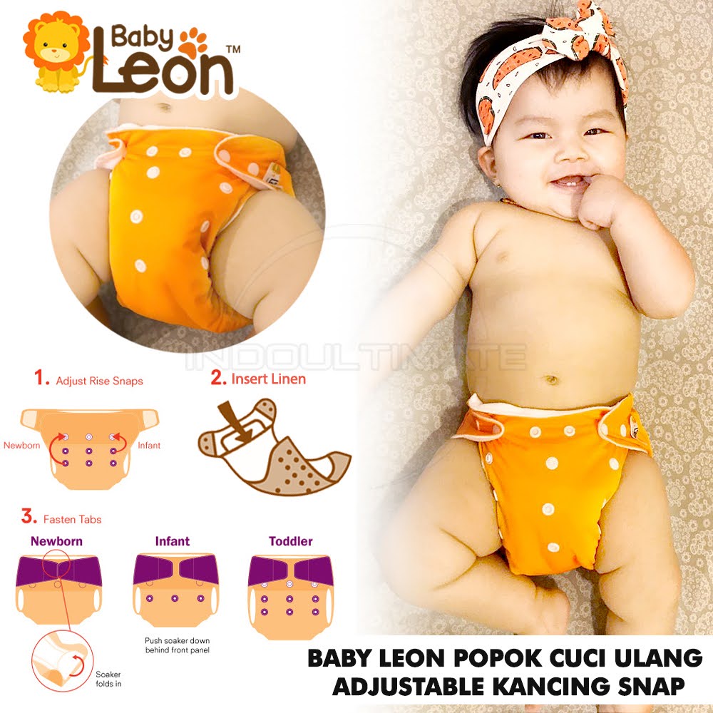 Clodi Popok Bayi Cloth Diaper BY-72 FREE INSERT BABY LEON BY-728 Clodi Kain Cuci Ulang Baru Lahir New born Murah Clodi Bayi Popok Kain Celana Baru Lahir New Born BY-712