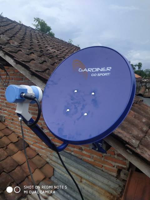 Antena parabola gardiner 60cm lengkap receiver k vision C2000 bromo