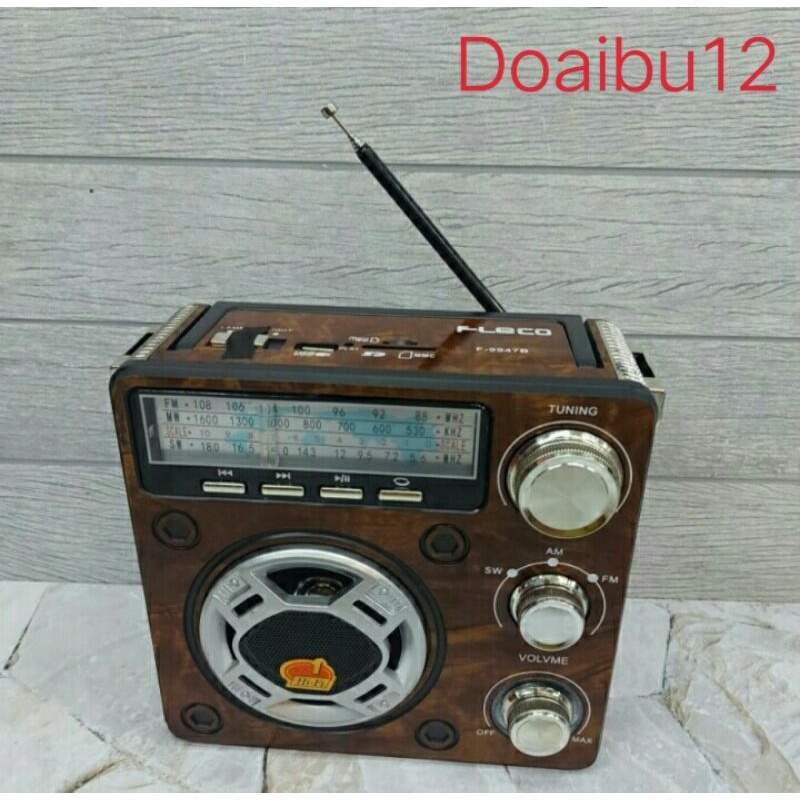 Cod//Bayar ditempat Radio Bluetooth Portable Fleco F-9947B//Radio X BAS//Radio USB Memory Senter