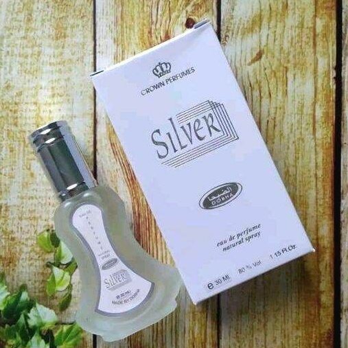 SILVER Parfum DOBHA Spray 35ml EDP Eau De Parfume Natural Spray