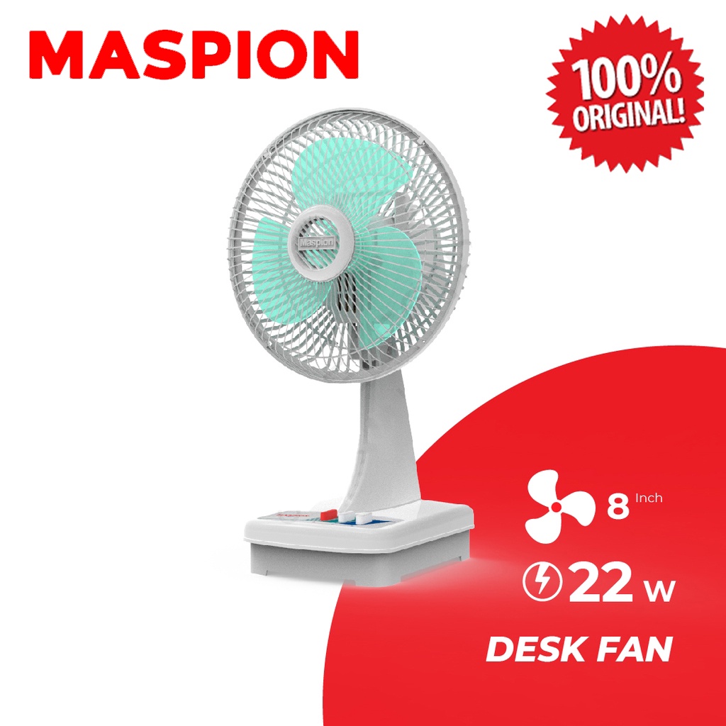 Maspion Kipas Angin Meja / Mini / Desk Fan F-20 8 Inch F20 F 20