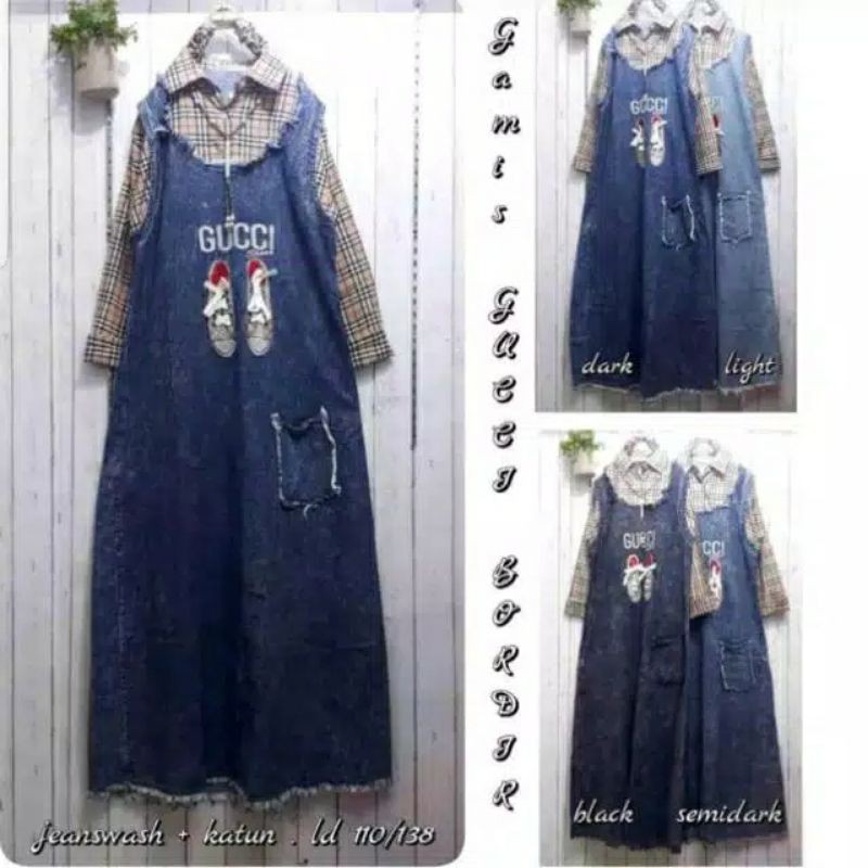 GAMIS JEANS GUCCI / FASHION MUSLIM / DRESS MUSLIM / GAMIS KODE 72