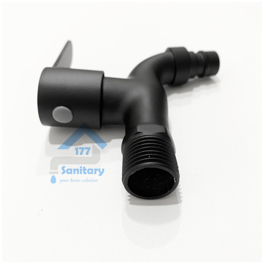 Kran air TAMAN Hitam Stainless 304 Minimalis MURAH 30402A - Kran taman BLACK Stenlis faucet wall F62