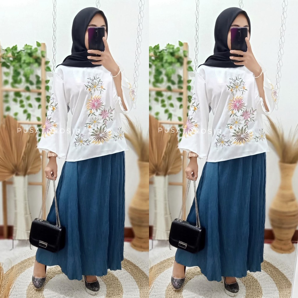 HEILYN BORDIR BLOUSE PUSATGROSIR_SOLO/ BLOUSE BORDIR/ BLOUSE FORMAL SANTAI BAGUS MURAH