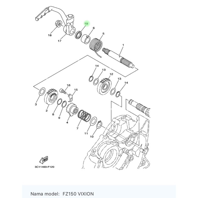 SEAL SIL SELAHAN ENGKOL VIXION OLD NVL NVA BYSON ASLI ORI YAMAHA 93109 20800