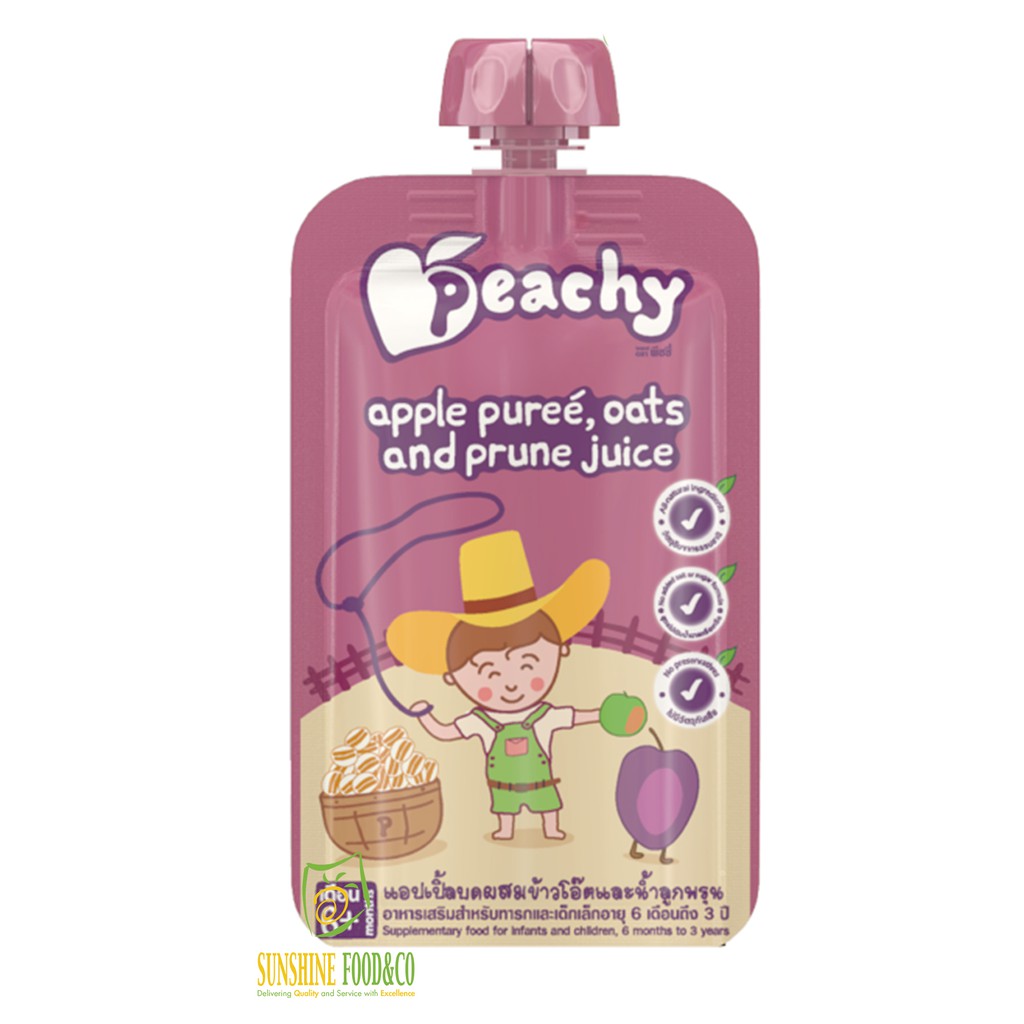 Peachy Apple Pure Oats and Prune Juice 100 gram
