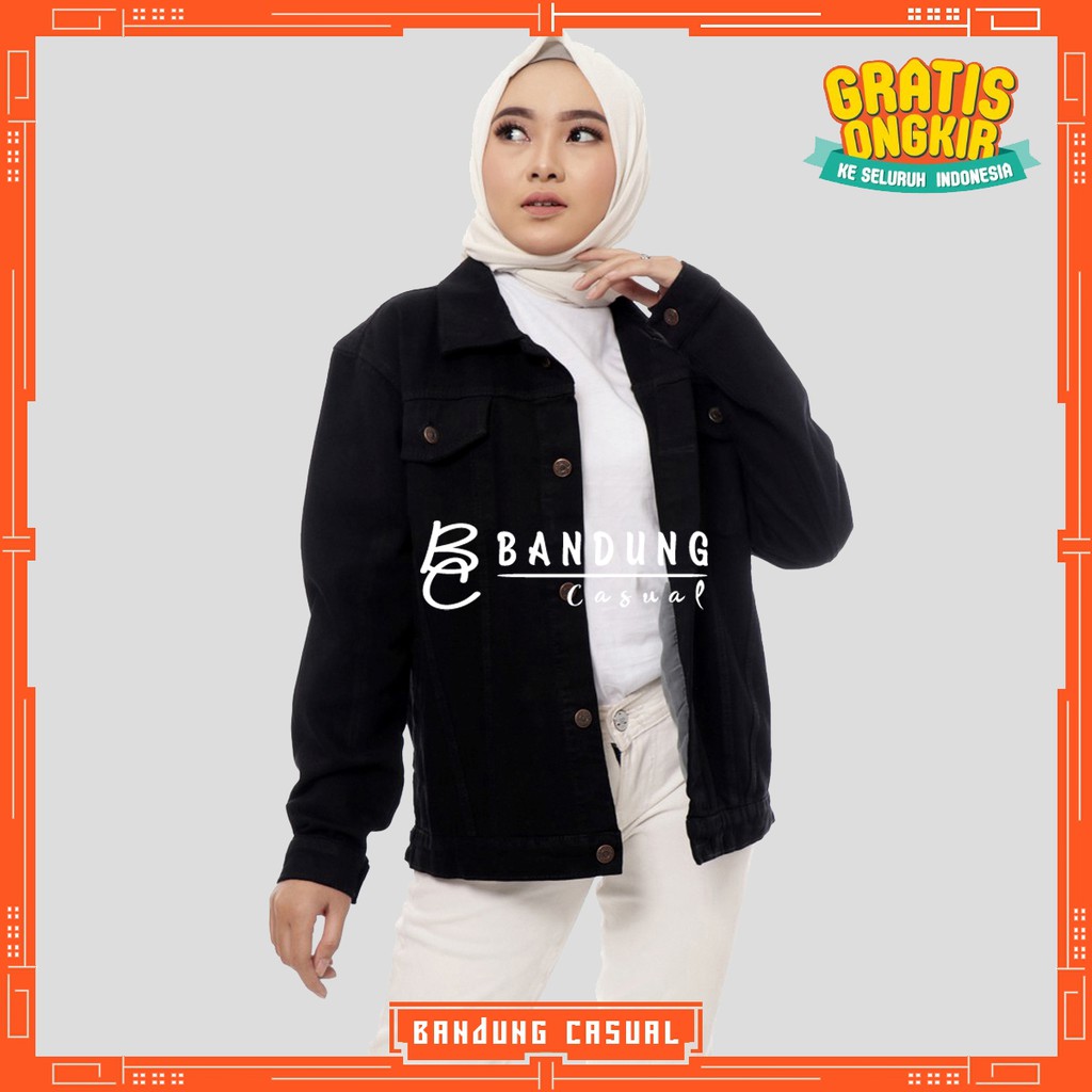 Jaket Jeans Wanita Kekinian Default Hitam