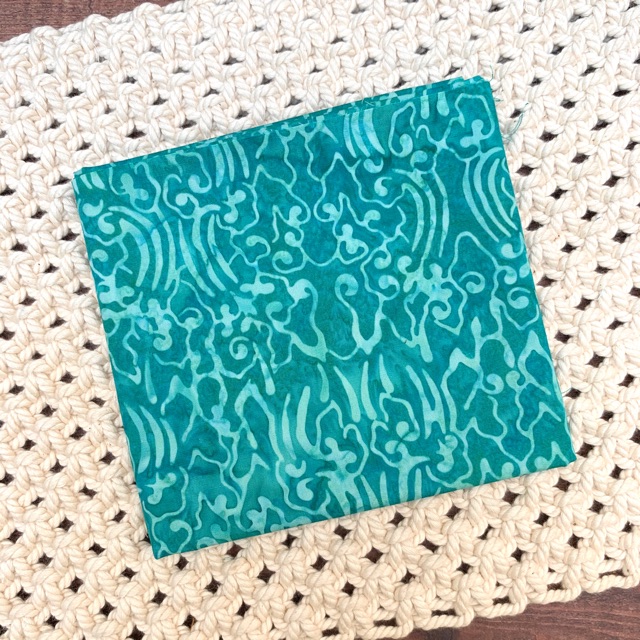 Perca kain katun batik bali - batik smoke - tosca